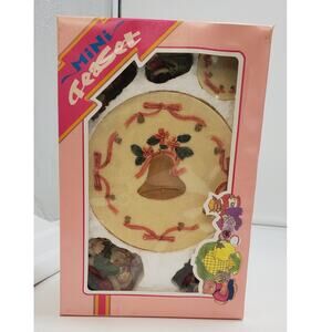 VTG 1994 Popular Imports Christmas Mini Tea Set,  "Santa T Set" 10 Piece, IOB